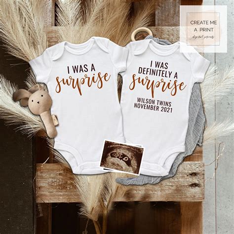 Definitely Surprise Instant Access Editable Twin Pregnancy Announcement ...