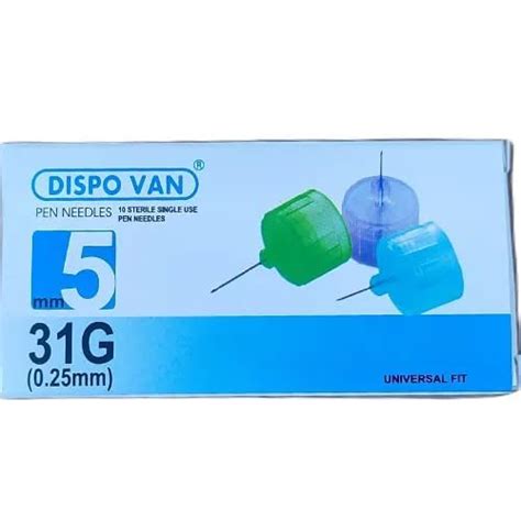 Dispovan Pen Needles for Insulin Injection, 31 Gauge,(Needle Count, 200 ...