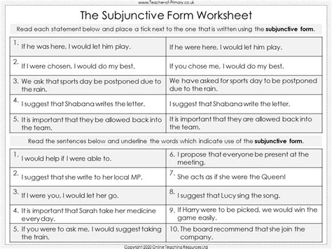 Image result for Subjunctive Form
