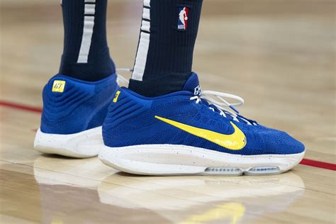 Detail view of the shoes worn by Golden State Warriors forward Draymond ...