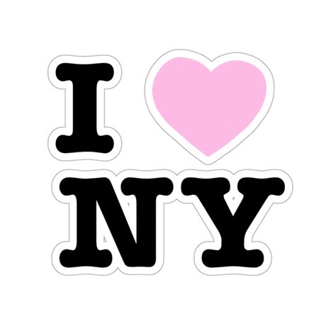 Pink I Heart New York Sticker - Etsy