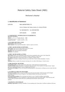 Ethanol Safety Data Sheet (SDS) - Chemical Hazards & Safety