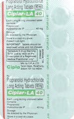 Ciplar-LA 40 Tablet: Uses, Side Effects, Price, Dosage & More Info ...