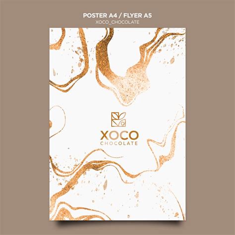 Xoco chocolate poster template | Free PSD
