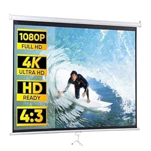 Vision 120 Inch (8x6 Feet) Auto Lock Projector Screen | Large Format ...