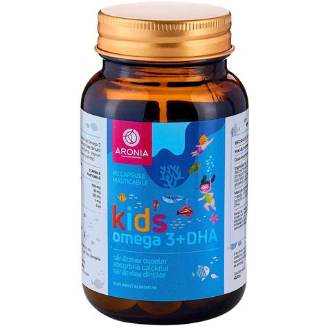 Kids Omega 3 + DHA cu aroma de tutti frutti, 60 capsule mas : Farmacia ...