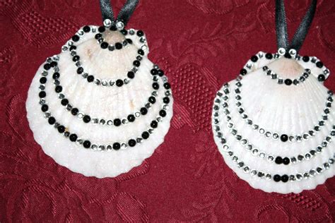 Scallop Shell Ornaments/christmas Tree Ornaments/shell Hanging - Etsy