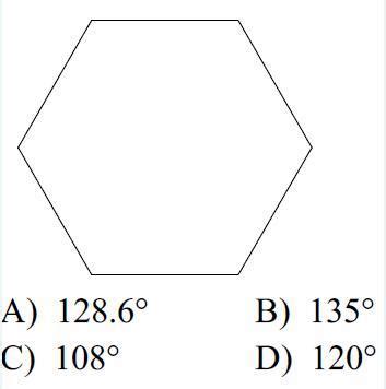 Find the measure of one interior angle in the following polygon. a. C b ...
