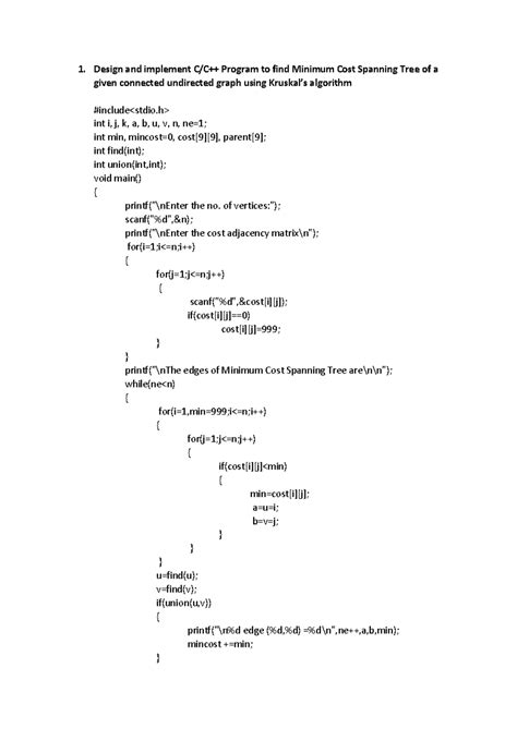 Ada labprogram 1 - lab manual - Design and implement C/C++ Program to ...