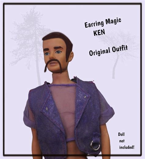 Vintage 1990s / 1991 "earring Magic Ken" Doll Original Outfit - Top and ...