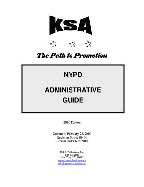 Nypd Administrative Guide - Fill and Sign Printable Template Online