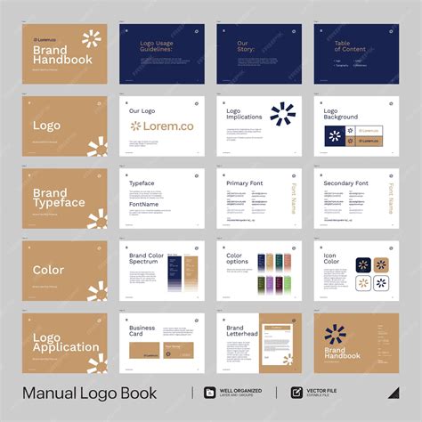 Logo guideline template design | Premium Vector
