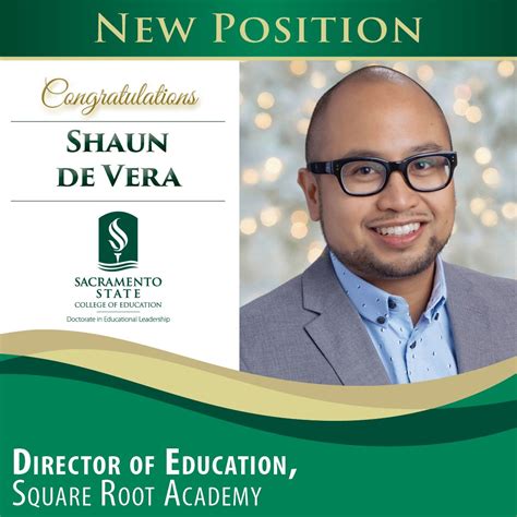 Congratulations to Cohort 14 member, Shaun de Vera on his new position ...