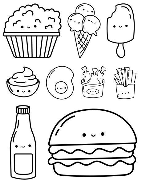6 Cute Kawaii Fruit Coloring Pages