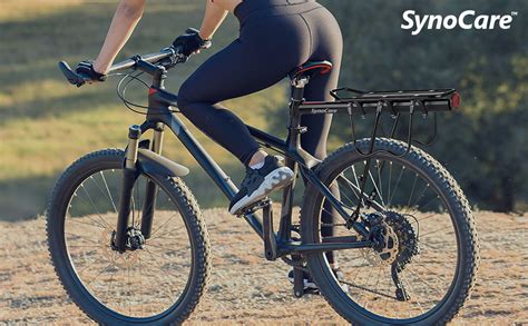 Synocare Aluminium Cycle Carrier, Bicycle Cargo Carrrier Rear Rack Seat ...