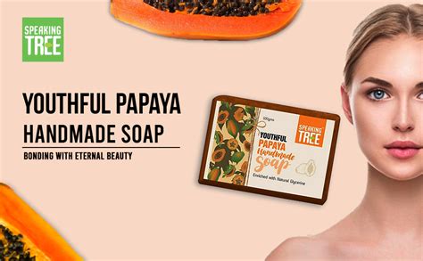 Buy Speaking Tree Youthful Papaya Handmade Soap (Pack of 3) Online at ...