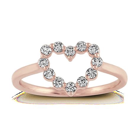 Diamond Heart Ring in Rose Gold | Shane Co.
