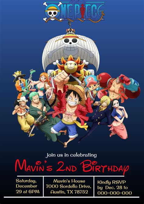 One Piece Birthday Celebration Template | PosterMyWall