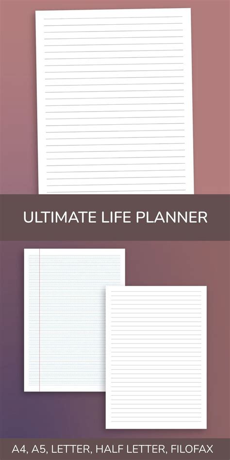 Notebook Paper Template 的图像结果