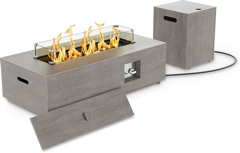 Image result for Rectangular Propane Fire Pit Table