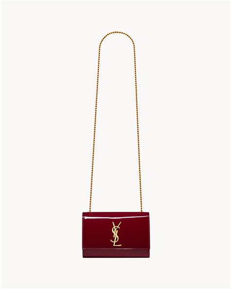 Kate small de charol en color Rojo | Saint Laurent | YSL [ES-MX