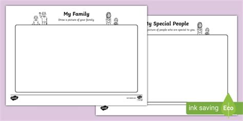 Draw a Picture of Your Family Worksheet