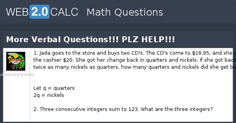 View question - More Verbal Questions!!! PLZ HELP!!!