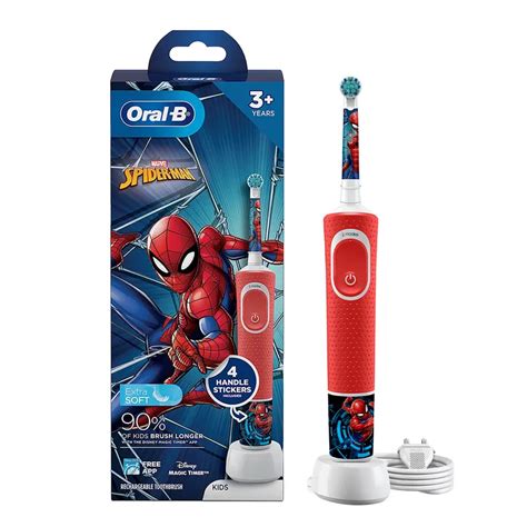 Buy Oral-B Kids Spiderman Extra Soft Electric Rechargeable Toothbrush ...