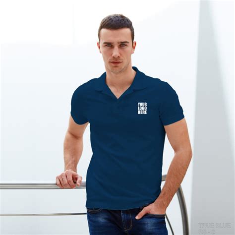 Dark Blue Custom Polo TShirt with Logo | Sports Event TShirts ...