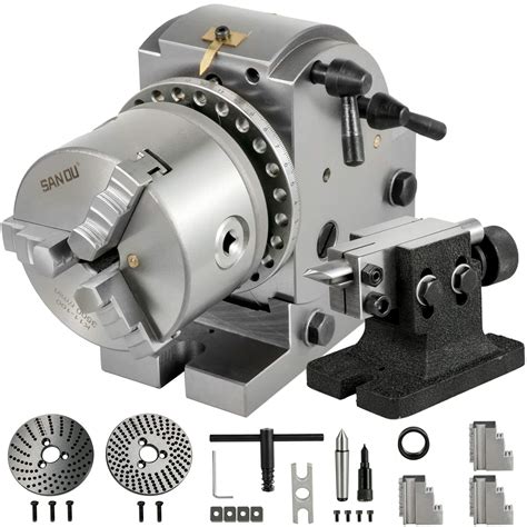 Buy FlowerW Dividing Head BS-0-4inch/100MM Indexing Head Milling Semi ...
