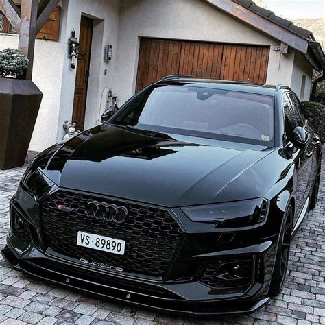 Black Audi Wagon in Parking Lot