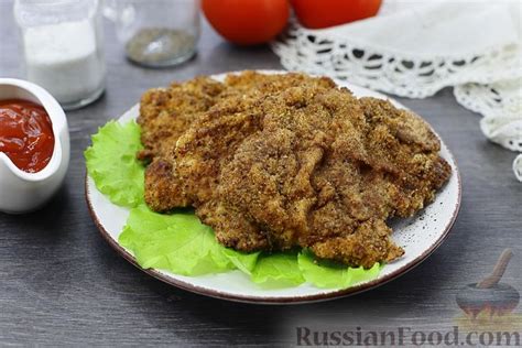 Рецепт: Отбивные из индейки в кляре (в духовке) на RussianFood.com