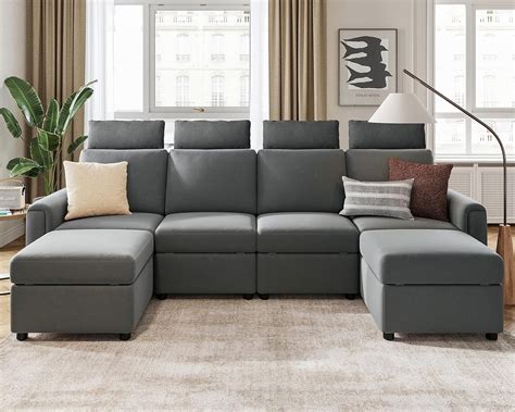Amazon.com: LINSY HOME Modular Sectional Sofa, Upgraded High Back ...