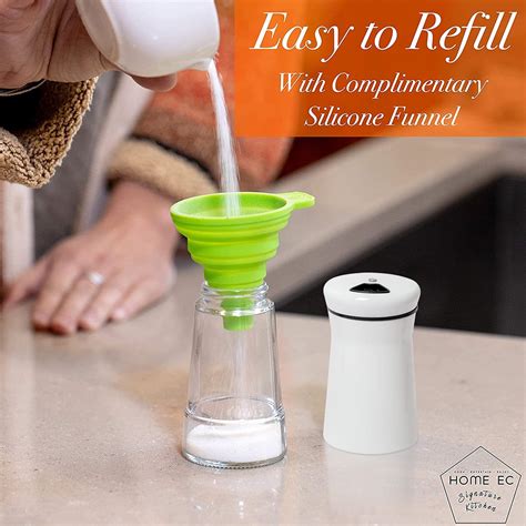 Buy HOME EC Glass Salt and Pepper Shakers Set with Adjustable Pour ...