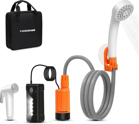 Amazon.com : Yorkenbe Portable Shower for Camping, Rechargeable ...