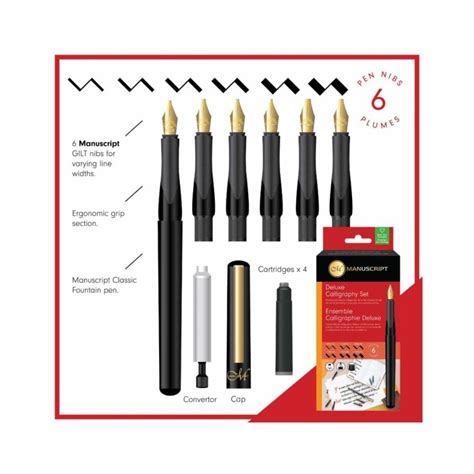 MANUSCRIPT, Fountain Pen - Deluxe Calligraphy Set. – OXFORD stationers