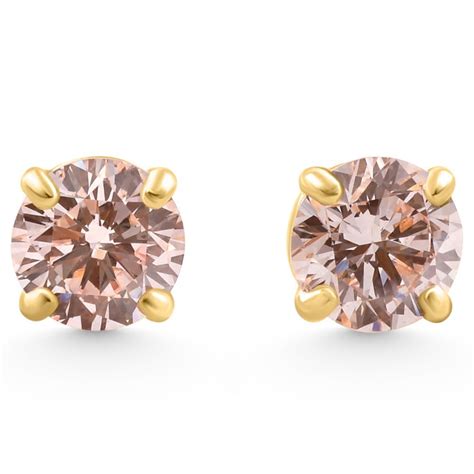 Pompeii 1 2ct Pink Lab Grown Diamond Screw Back Studs | Desertcart INDIA