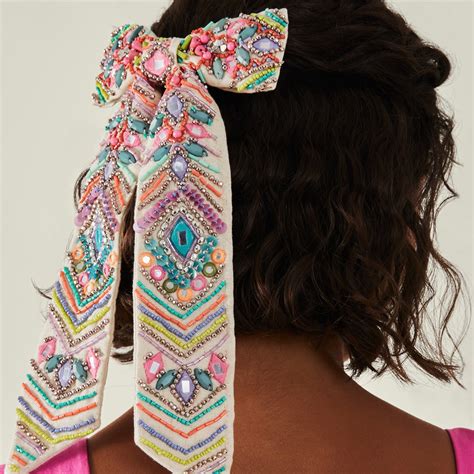 Accessorize London Women Multi Embellished Bow Barrette Hair Clip ...
