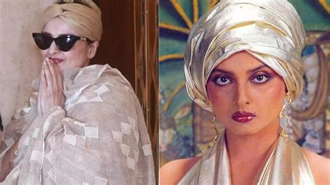 68-year-old Rekha brings back her ICONIC gypsy head wrap look from the ...