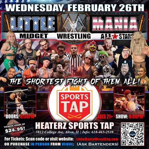 Alton, IL - Midget Wrestling All * Stars @Heaterz Sports Tap "The ...