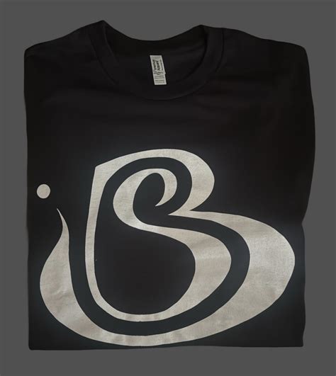 Black Tee Shirt With White BS Logo T shirt | BORED STIFF
