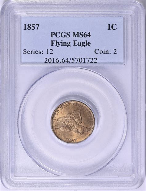 1857 Flying Eagle Cent PCGS MS-64 (Item 1778361) | GreatCollections ...