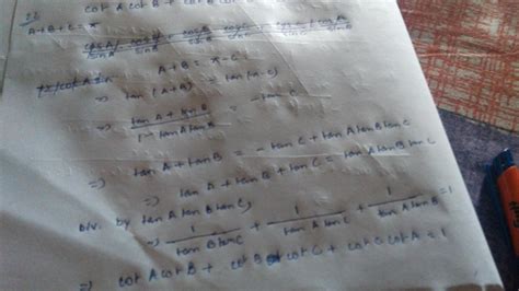 Cotb.cotc. +cotc.cota. +cota.cotb. =1 - Brainly.in