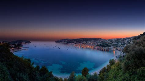 4K, bay, water, france, mediterranean sea, sky, sea, evening ...
