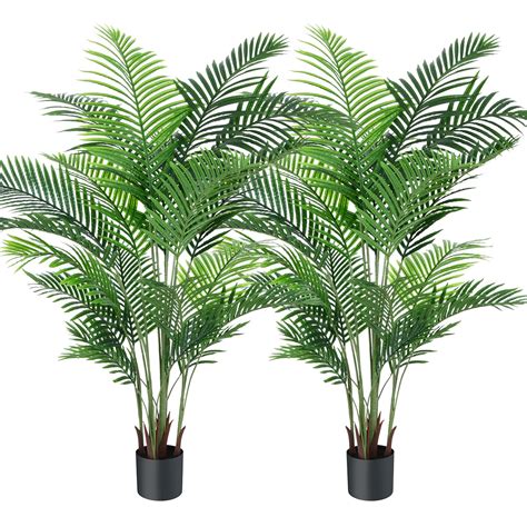 Buy Fopamtri Artificial Areca Palm 6 Feet Fake Palm Tree with 20 Trunks ...