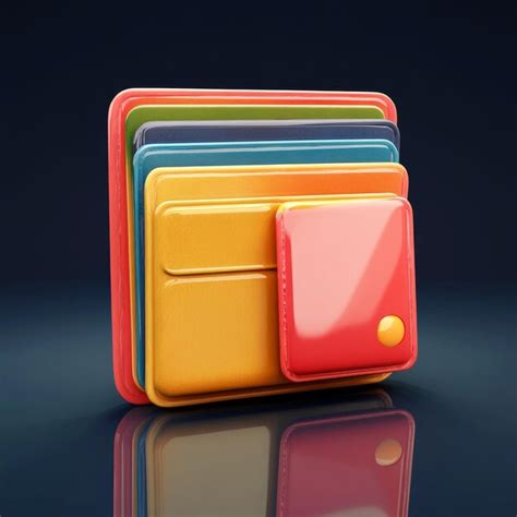 Colorful wallet with card slots on dark background | Premium AI ...