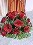 Floralbay Special Handle Basket Arrangement of 25 Red Roses Fresh ...