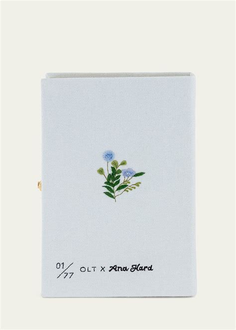 Olympia Le-Tan Something Blue Book Clutch Bag - Bergdorf Goodman