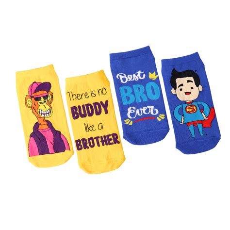 Bro-Code Buddy Low Cut Ankle Socks | Fun Socks for Brother & Friends ...