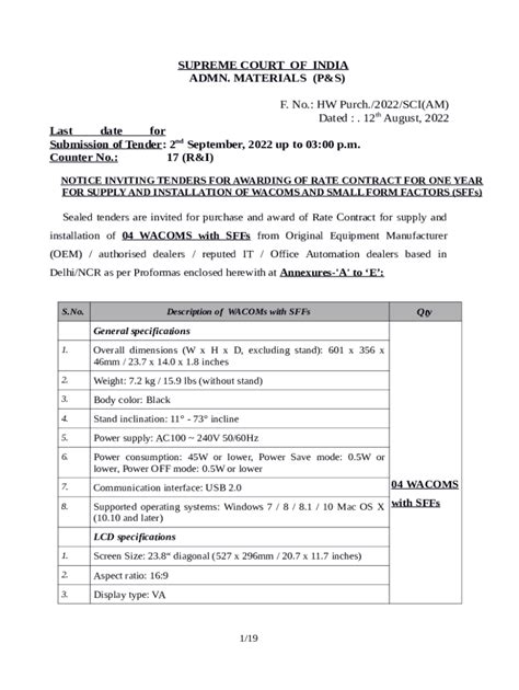 Fillable Online SUPREME COURT OF INDIA ADMN. MATERIALS (P&S) Fax Email ...